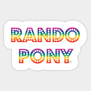 RandoPonyTM Marquee Rainbow Gradient Sticker